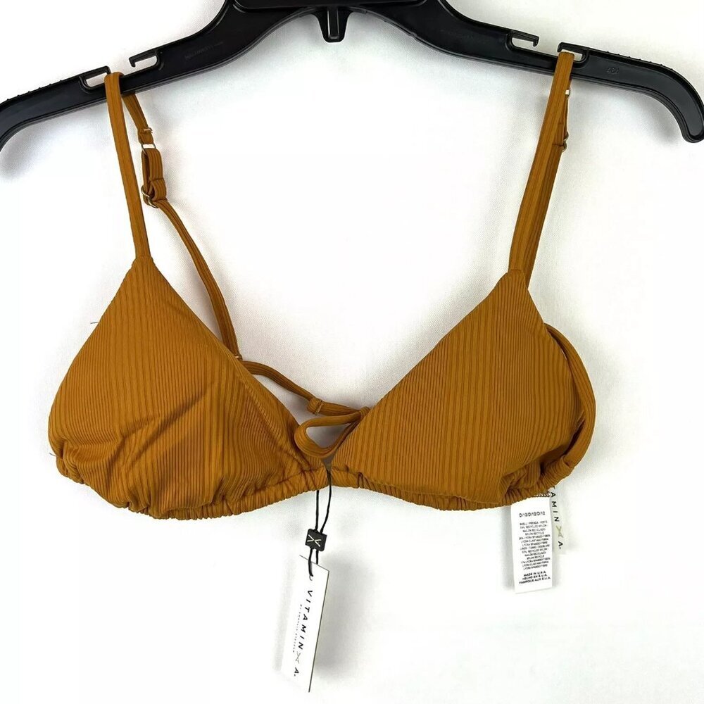 Vitamin A Women’s Burnt Orange String Bikini Top Size 12